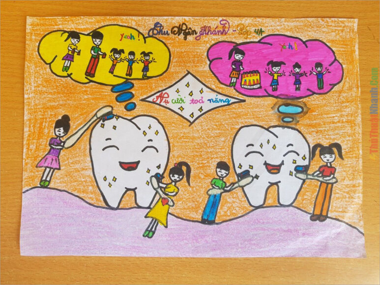 Vẽ tranh nha khoa học đường