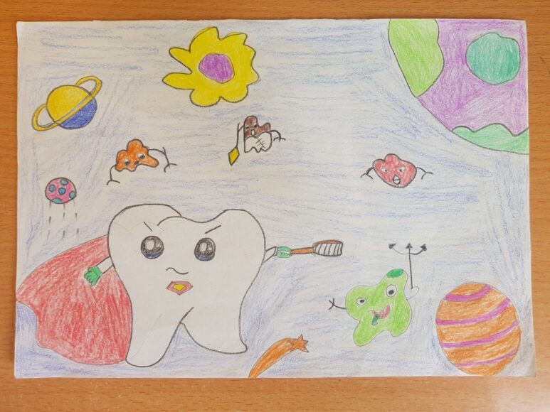 Vẽ tranh nha khoa học đường bảo vệ răng miệng