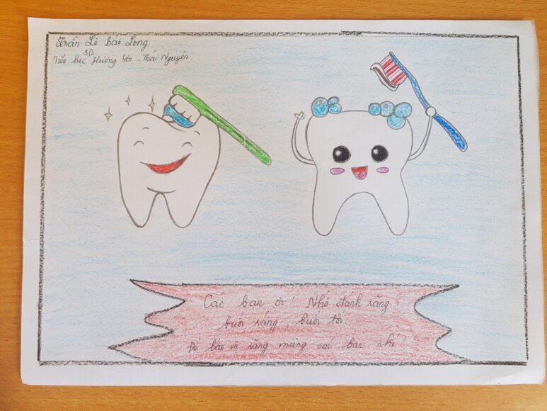 Vẽ tranh nha khoa học đường đơn giản, đẹp dễ thương