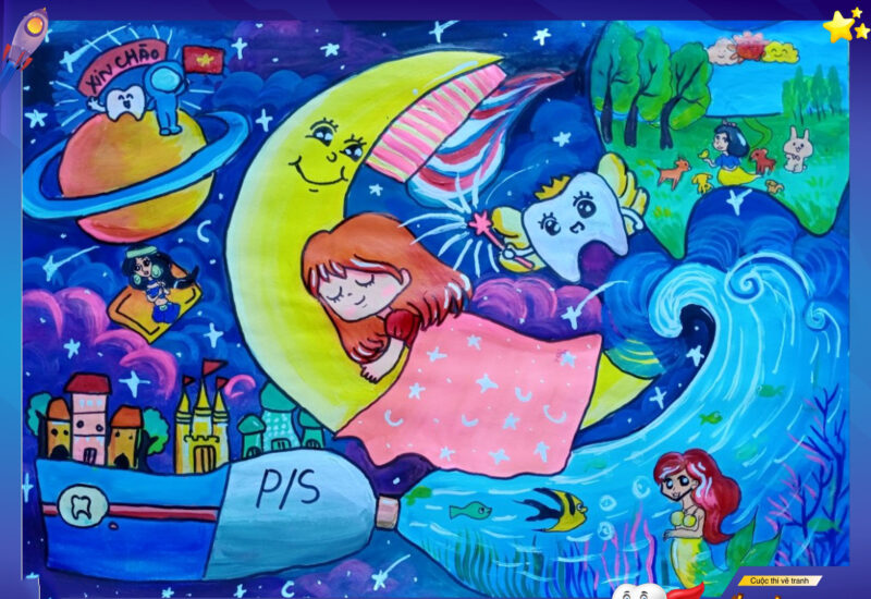 Vẽ tranh nha khoa học đường thế giới diệu kỳ của những chiếc răng