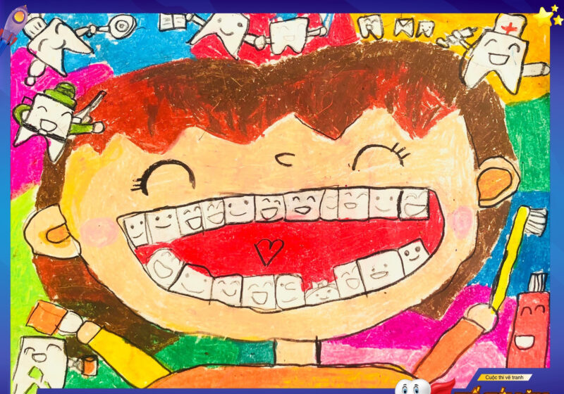 Vẽ tranh nha khoa học đường - Vẽ tranh nha học đường