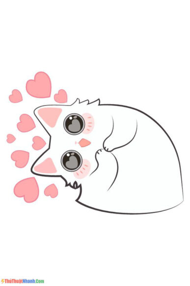 hình ảnh cute mèo trái tim đáng yêu