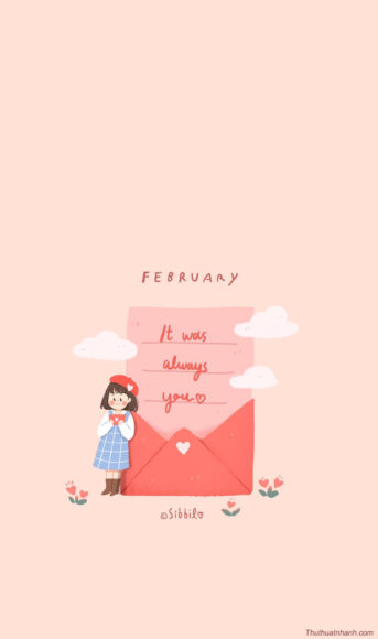 Hình nền cute có chữ