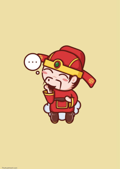 Hình nền thần tài cute, dễ thương