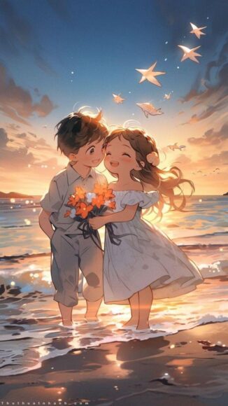 hình nền tình yêu lãng mạng cute, ngọt ngào nhất