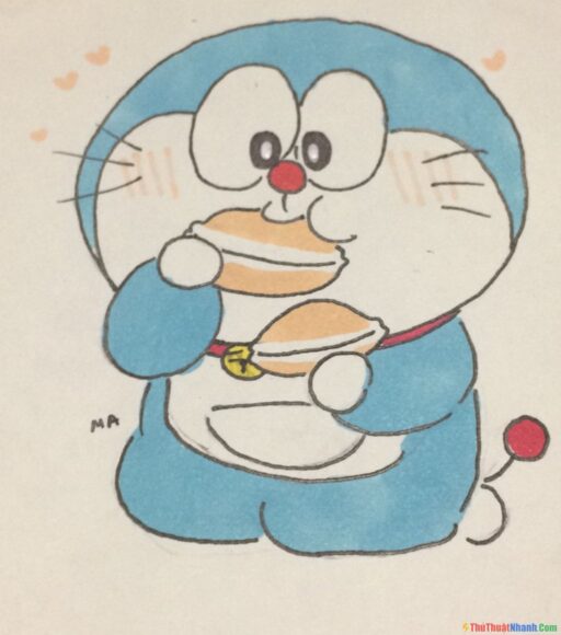 hình vẽ doraemon đơn giản chibi