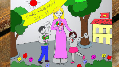 vẽ tranh 20 10 ngày nhà giáo việt nam