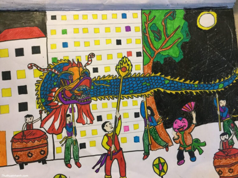 Vẽ tranh chủ đề Trung Thu