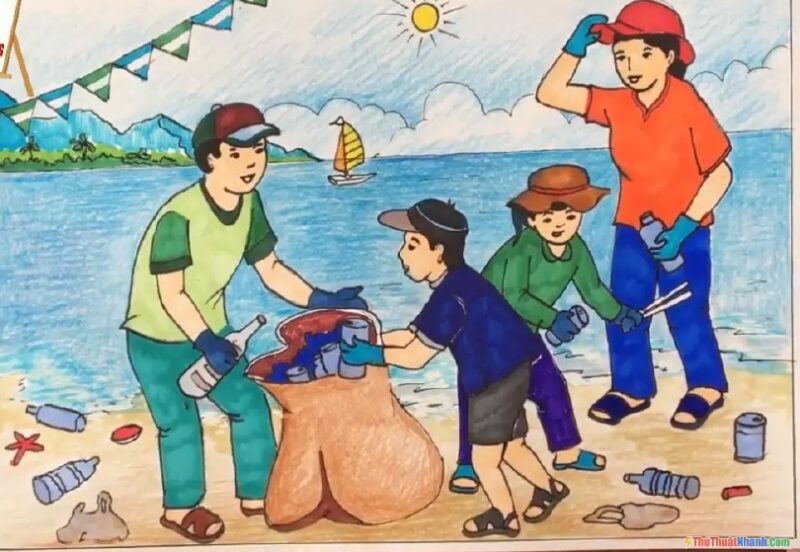 vẽ tranh đề tài lao động đơn giản mà đẹp