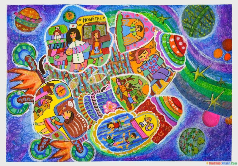 Vẽ tranh ô tô mơ ước đoạt giải nhất