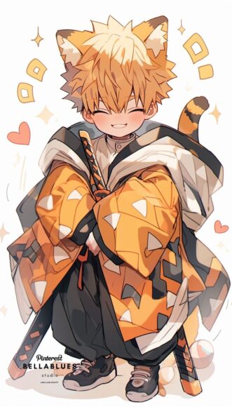 Hình ảnh Demon Slayer chibi cute