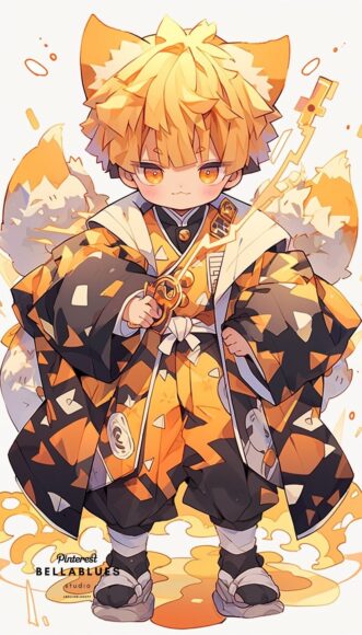 Hình ảnh Demon Slayer chibi ngầu