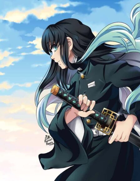 Hình ảnh Muichirou ngầu cầm kiếm