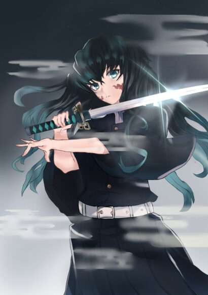 Hình ảnh Muichirou và thanh gươm