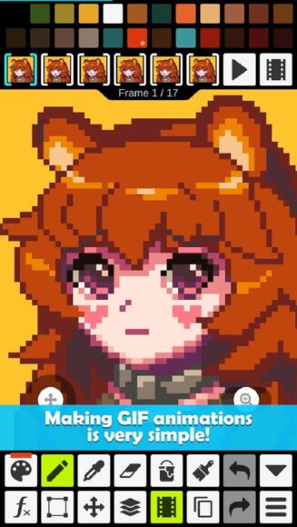 Vẽ tranh Pixel anime