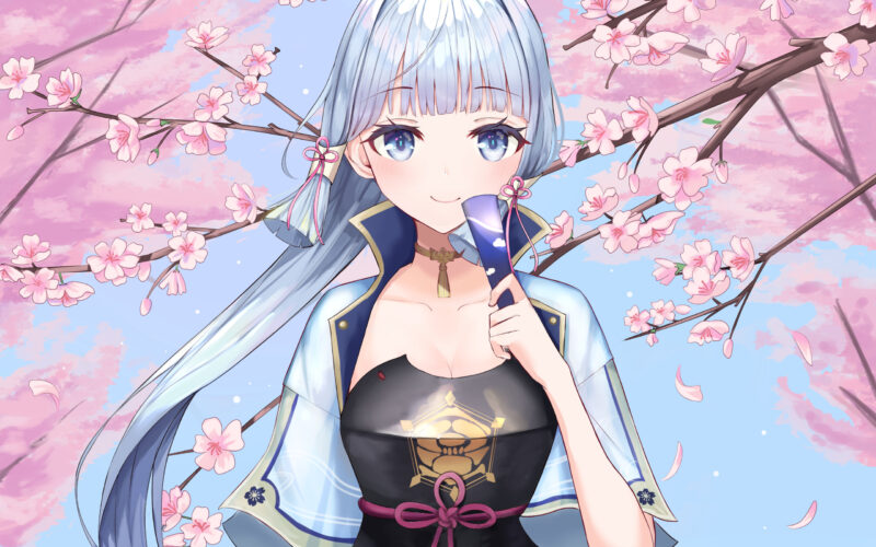 Ảnh Ayaka xinh đẹp dễ thương cùng hoa Anh Đào