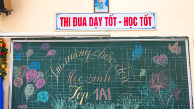 Mẫu trang trí bảng khai giảng