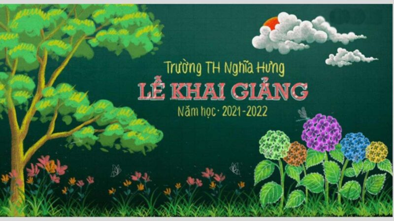 Mẫu trang trí bảng khai giảng năm học mới đẹp