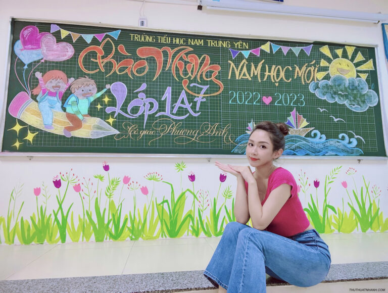 Mẫu trang trí bảng khai giảng tiểu học đẹp nhất