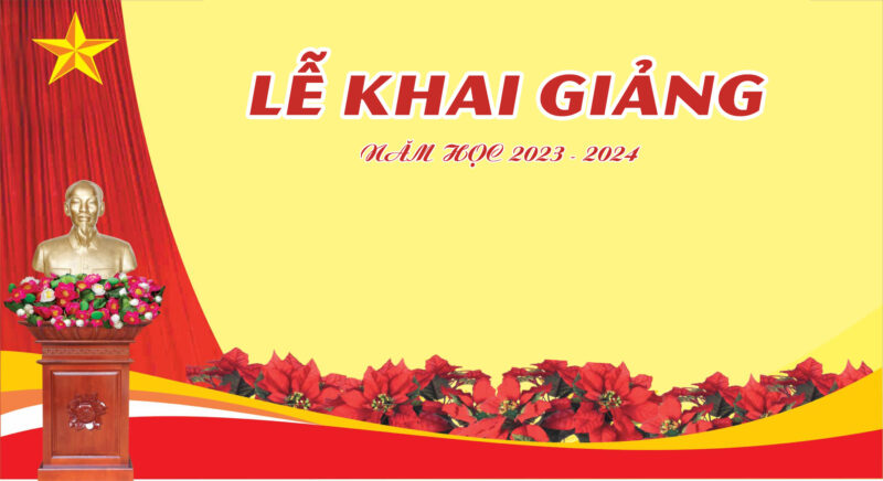 Phông lễ khai giảng đẹp màu vàng