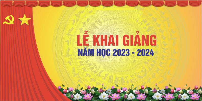 Phông lễ khai giảng đẹp vô cùng