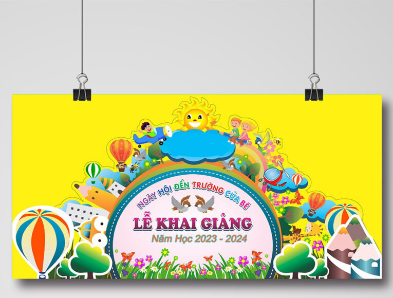 Phông lễ khai giảng mầm non