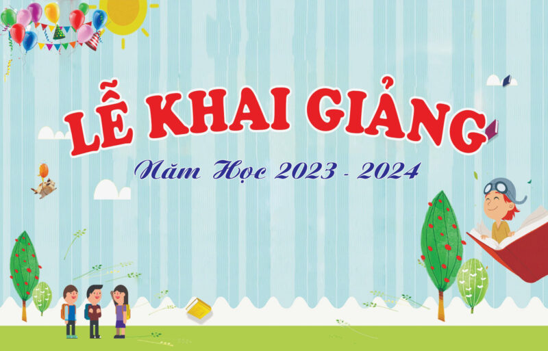 Phông lễ khai giảng mầm non đẹp