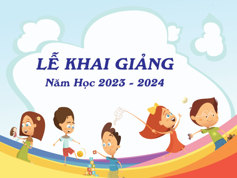 Phông lễ khai giảng năm học mới 2023 - 2024 đẹp