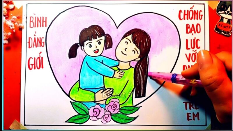 Vẽ tranh bình đẳng giới chống bạo lực với trẻ em