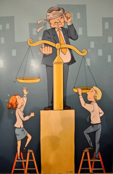 Vẽ tranh bình đẳng giới ngoài xã hội