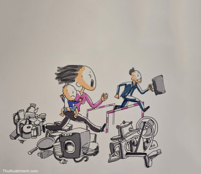 Vẽ tranh bình đẳng giới trong gia đình cực ý nghĩa