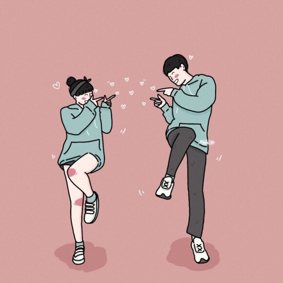 Hình ảnh avatar đôi bạn thân khác giới đáng yêu