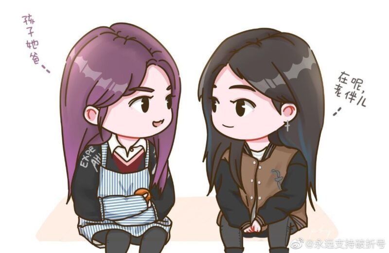 Hình ảnh avatar đôi BFF chibi nữ