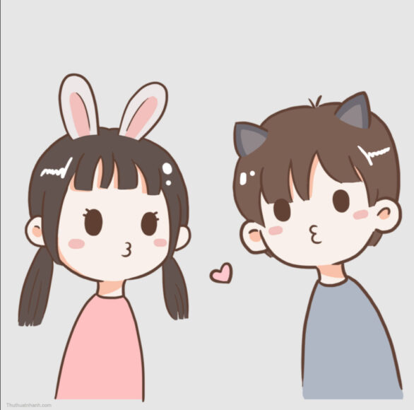 Hình ảnh avatar đôi BFF khác giới cute