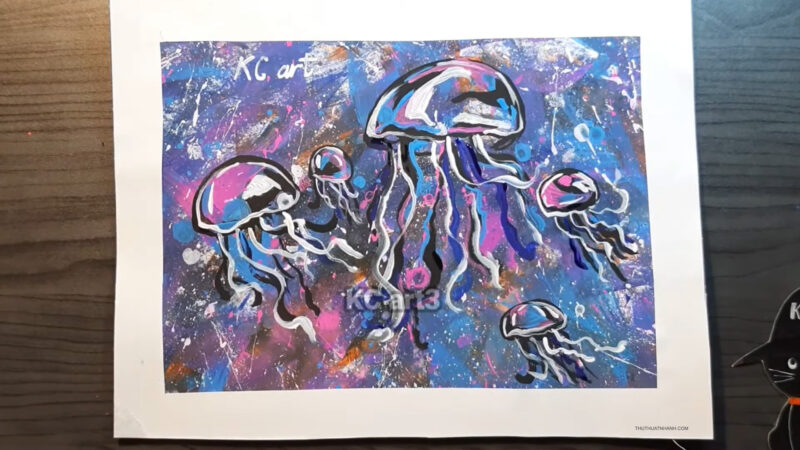 Tranh vẽ theo giai điệu âm nhạc đẹp