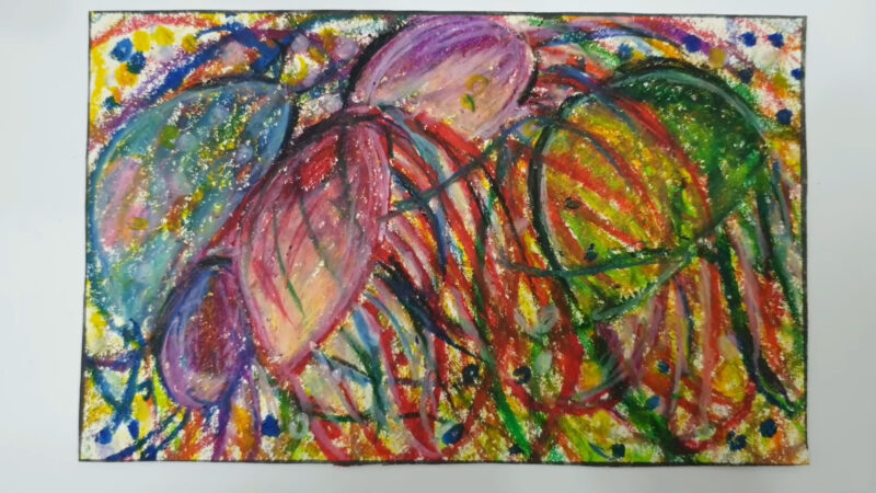 Tranh vẽ theo giai điệu âm nhạc trìu tượng