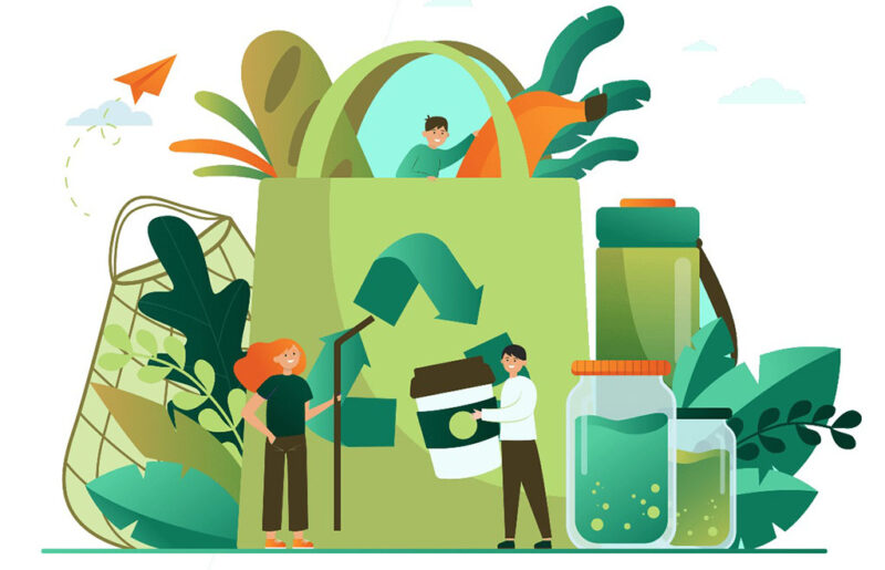 vẽ tranh đề tài tiêu dùng xanh đơn giản mà đẹp