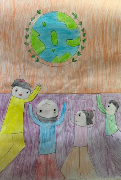 Vẽ tranh thắm tình hữu nghị Việt Nam - Nhật Bản đơn giản