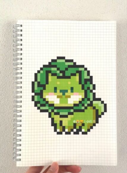 Vẽ tranh theo ô vuông cute cực kỳ đáng yêu