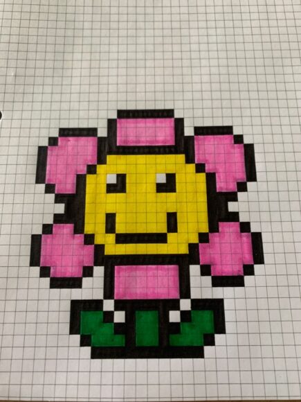 Vẽ tranh theo ô vuông cute đẹp tuyệt