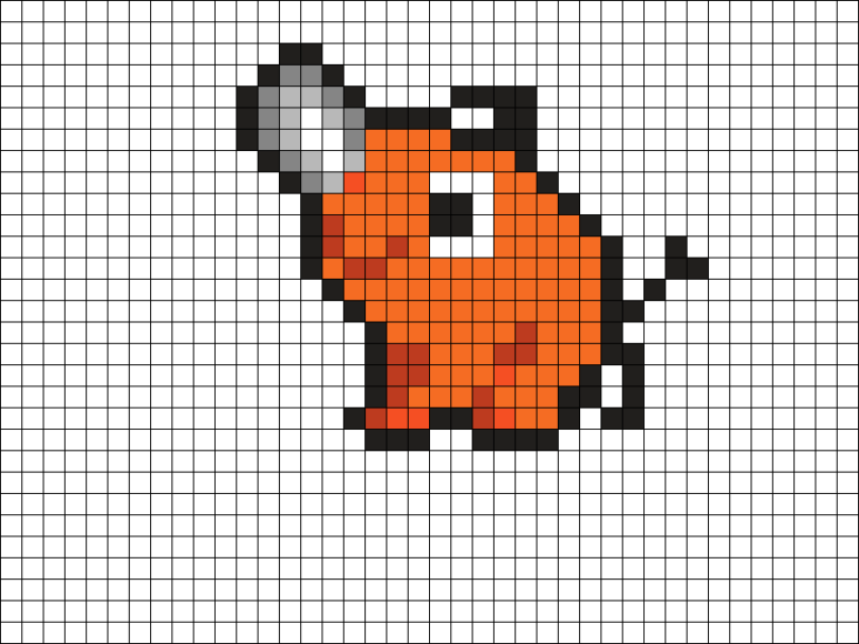 Vẽ tranh theo ô vuông cute tô màu pixel art