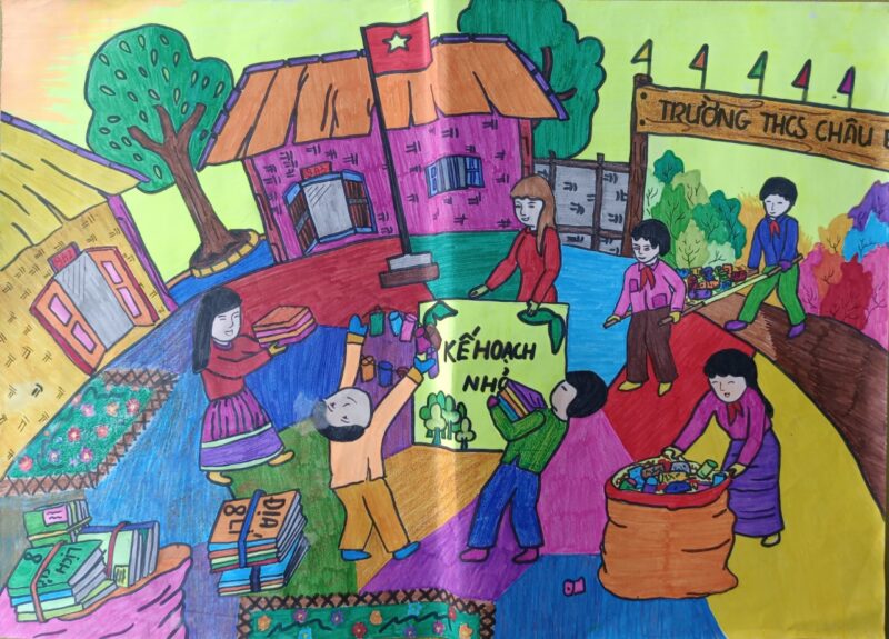 vẽ tranh đề tài kế hoạch nhỏ đẹp đoạt giải