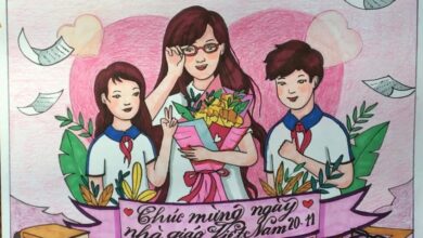 vẽ tranh tôn sư trọng đạo