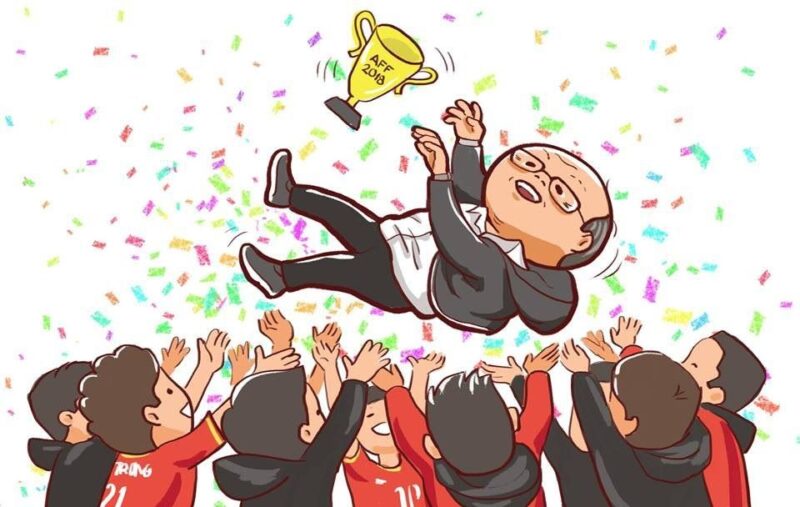 vẽ tranh tôn sư trọng đạo tung hô thầy Park