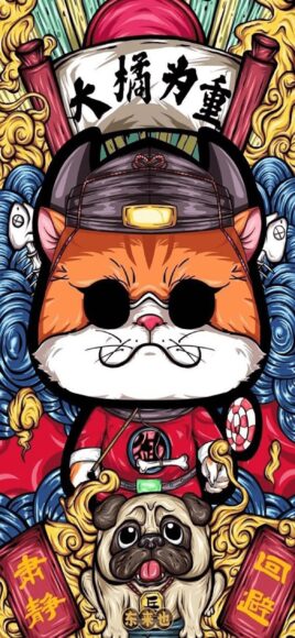 ảnh avatar mèo tết - mèo thần tài