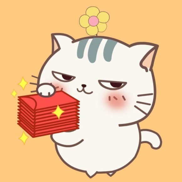 hình ảnh avatar mèo Tết hài hước