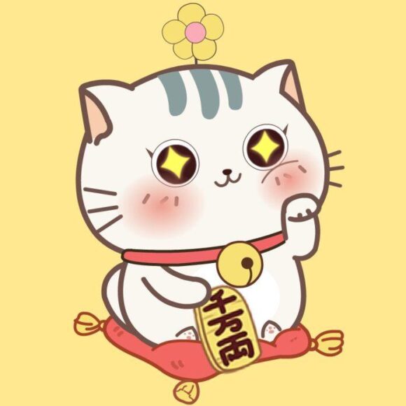 hình ảnh avatar mèo Tết với đôi mắt sáng rỡ