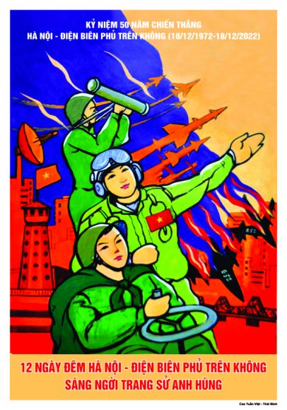 tranh vẽ Chiến thắng Điện Biên Phủ những ngày chiến đấu trên không