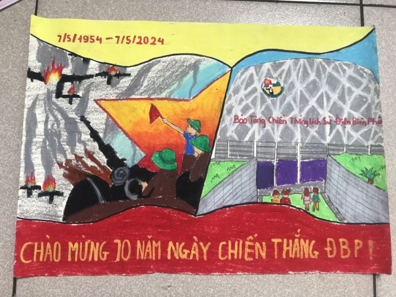 Vẽ tranh Chiến thắng Điện Biên Phủ đẹp kỷ niệm 70 năm