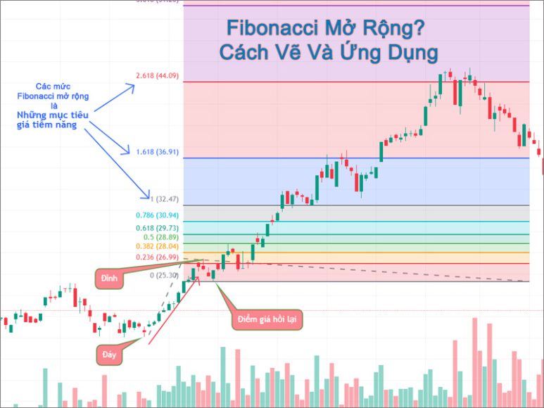Fibonacci mở rộng Cách vẽ và ứng dụng